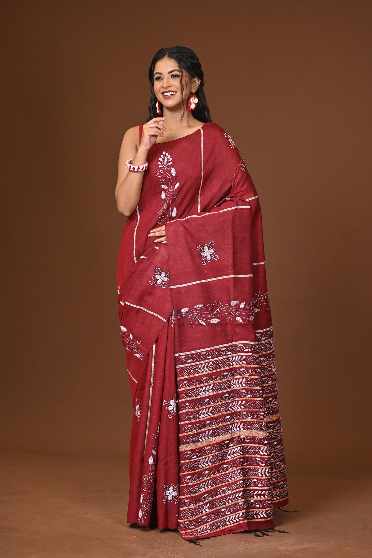 Cotton Khesh Kantha Saree
