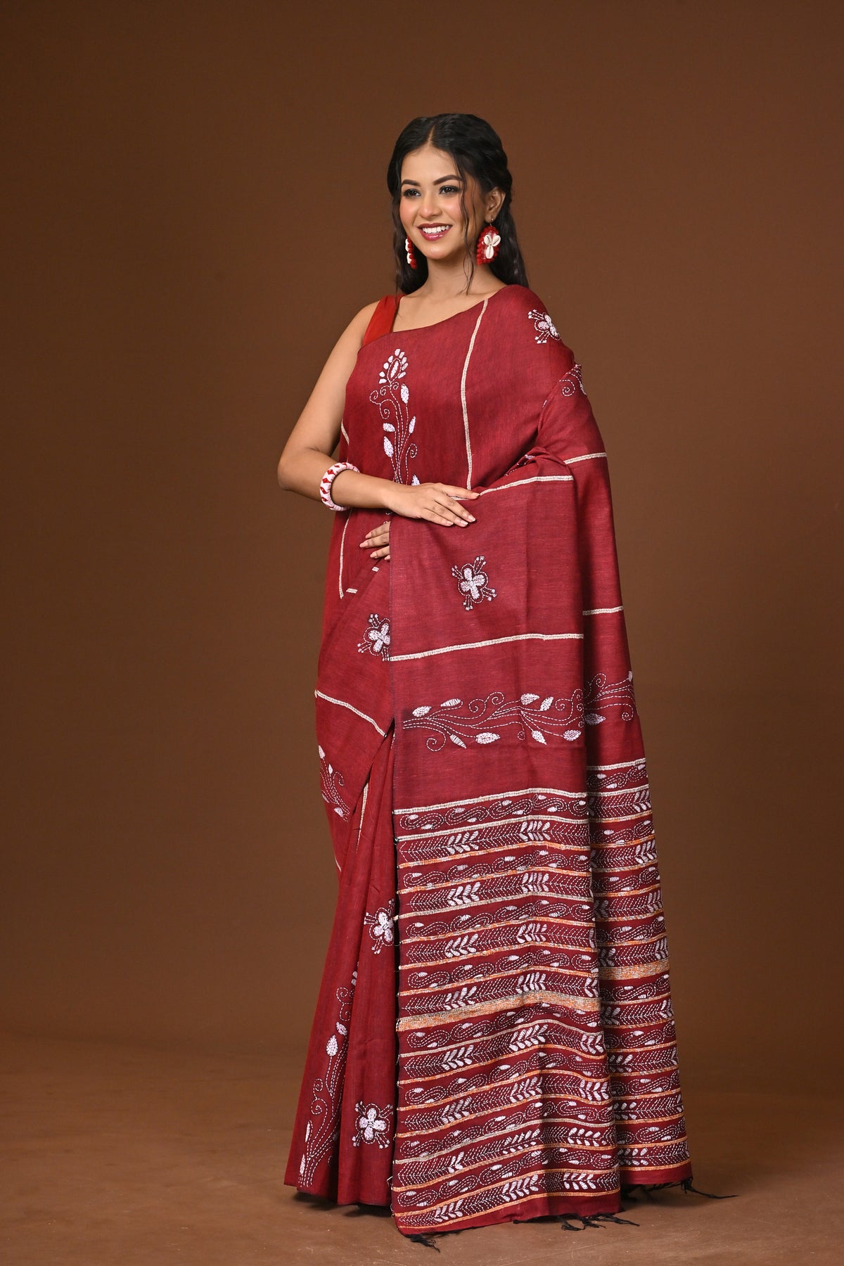 Cotton Khesh Kantha Saree