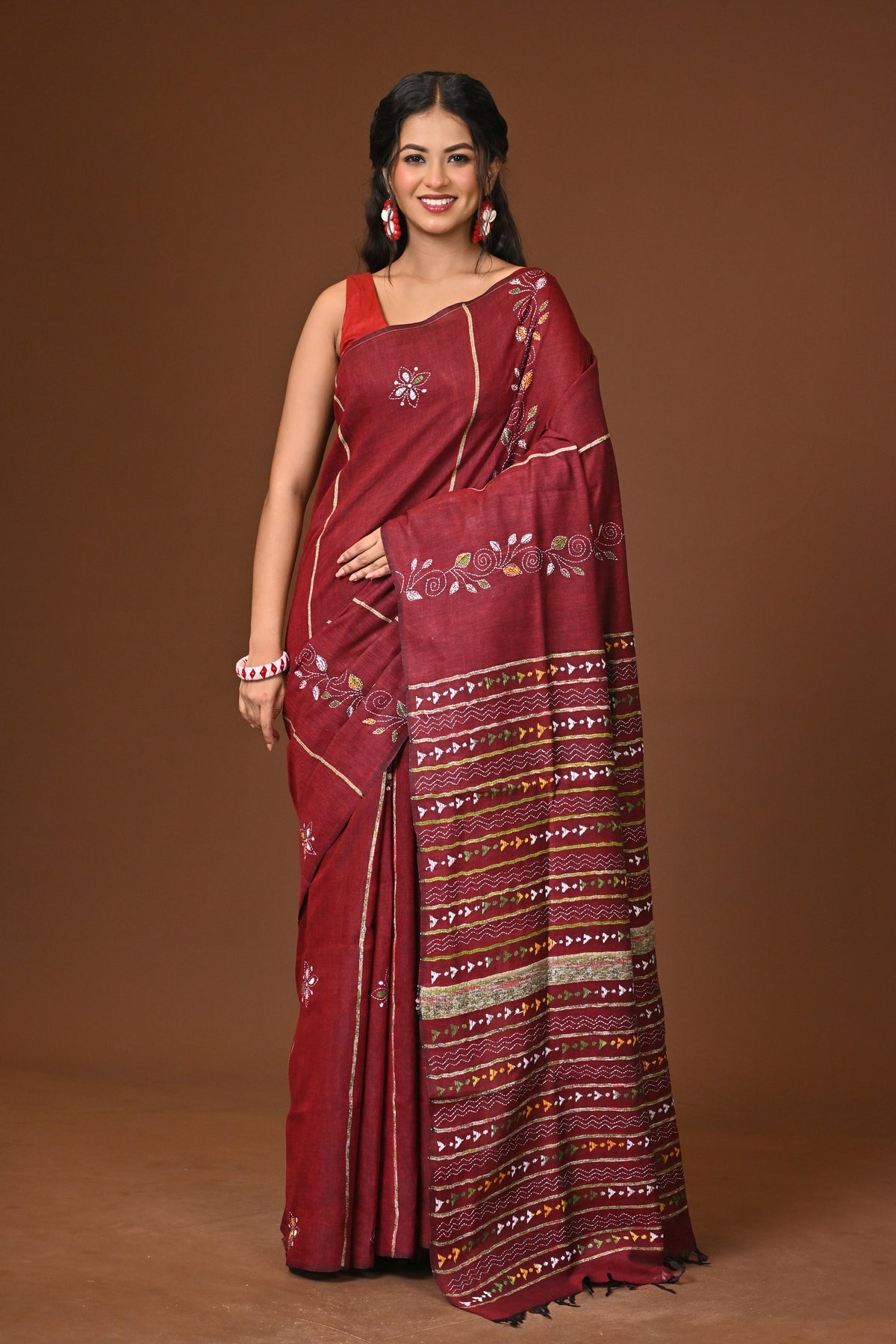 Cotton Khesh Kantha Saree