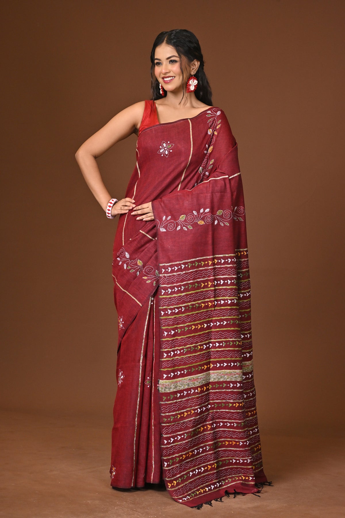 Cotton Khesh Kantha Saree