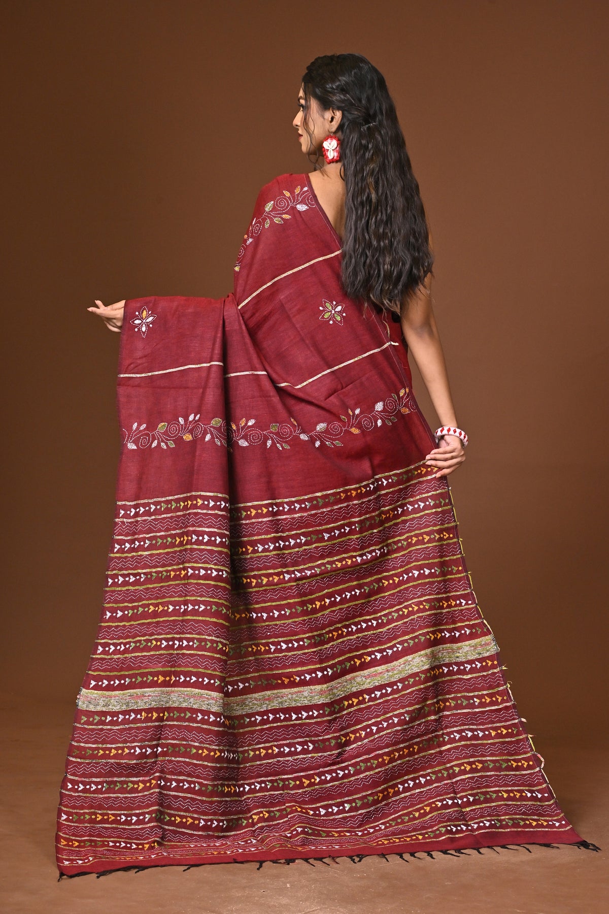 Cotton Khesh Kantha Saree