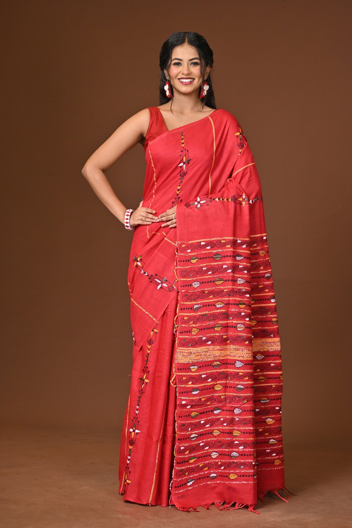 Cotton Khesh Kantha Saree