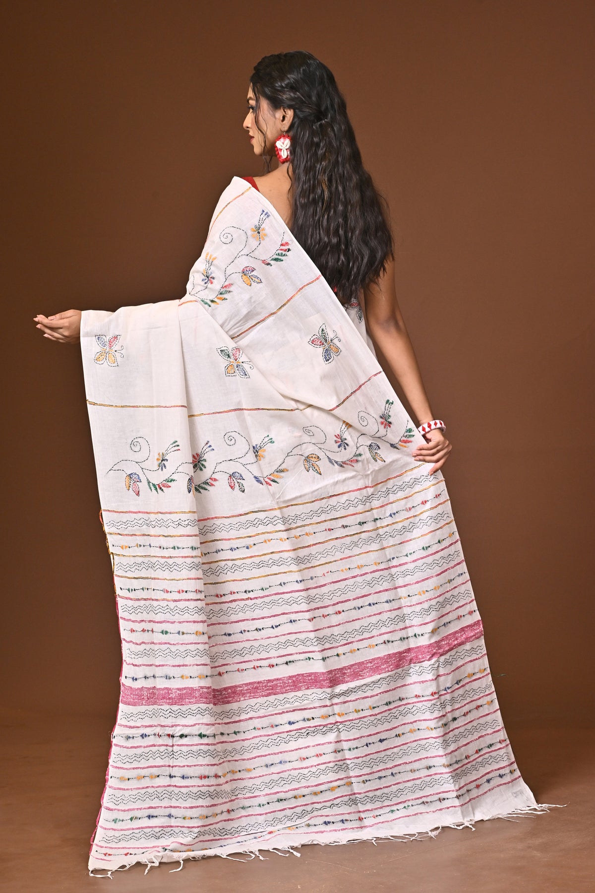 Cotton Khesh Kantha Saree