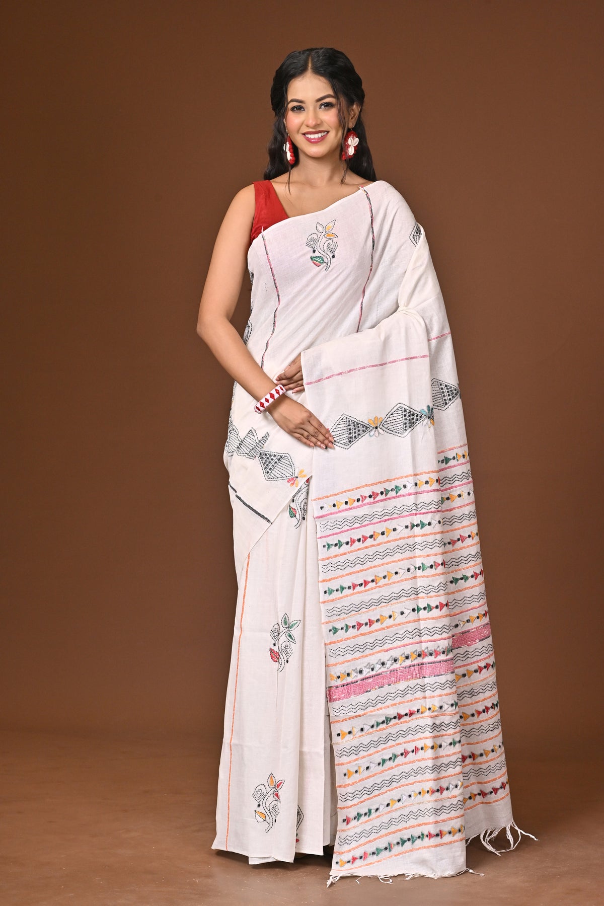 Cotton Khesh Kantha Saree