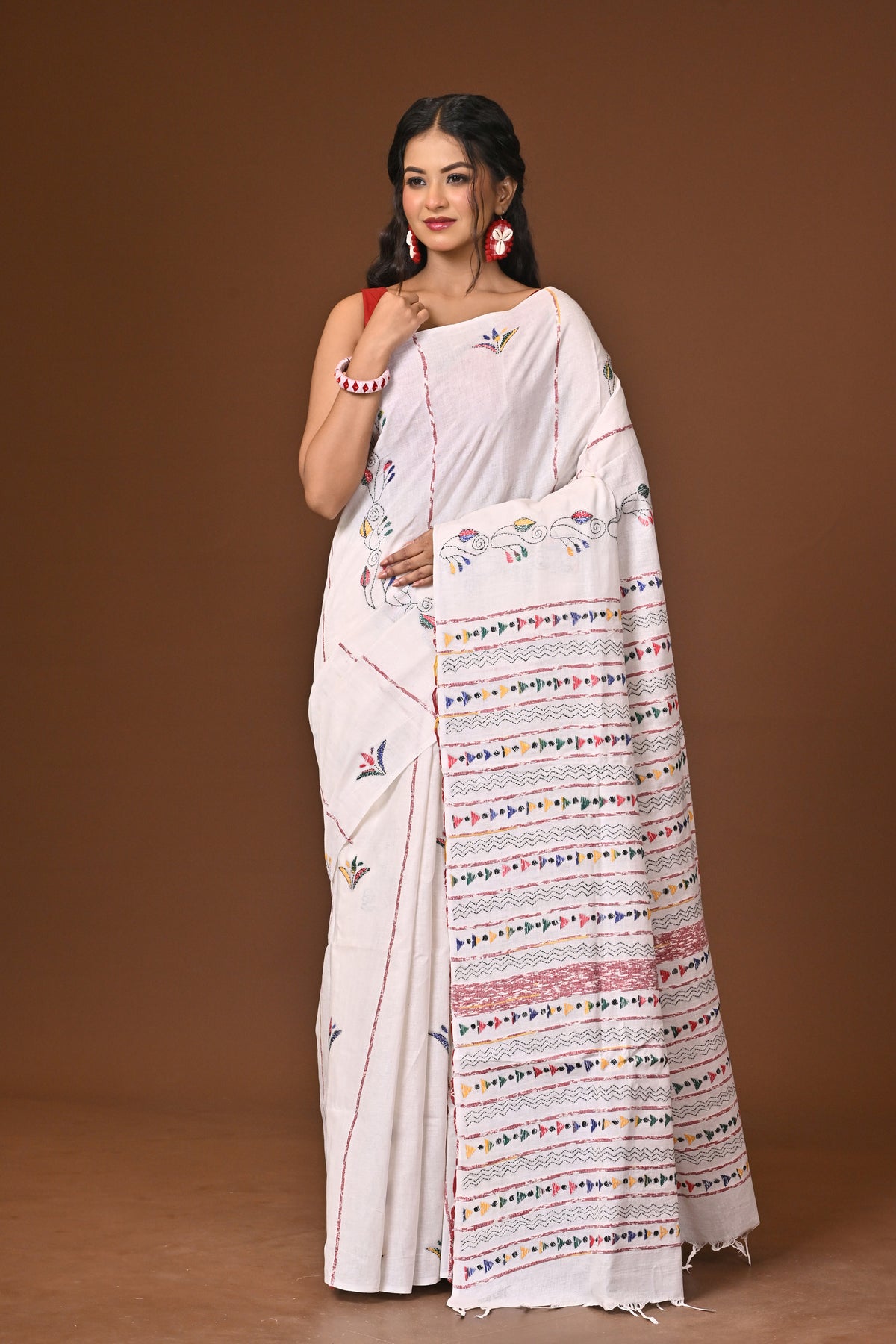 Cotton Khesh Kantha Saree