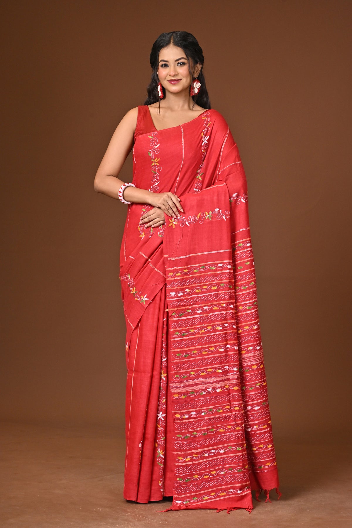 Cotton Khesh Kantha Saree