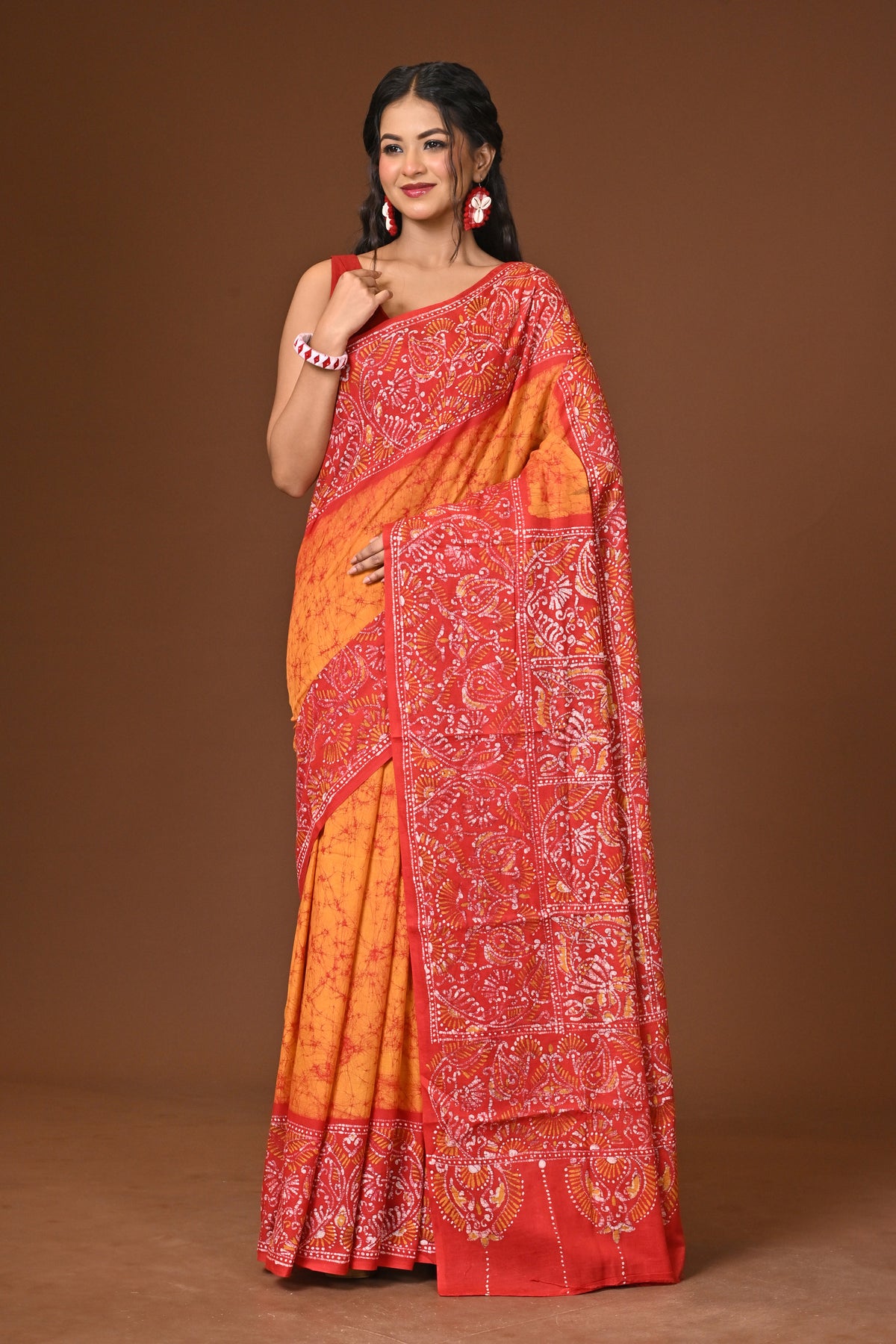 Cotton Hand Batik Saree