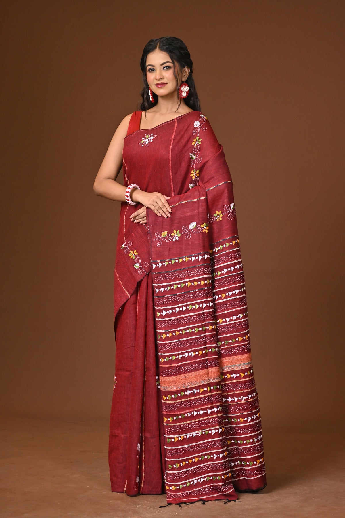 Cotton Khesh Kantha Saree