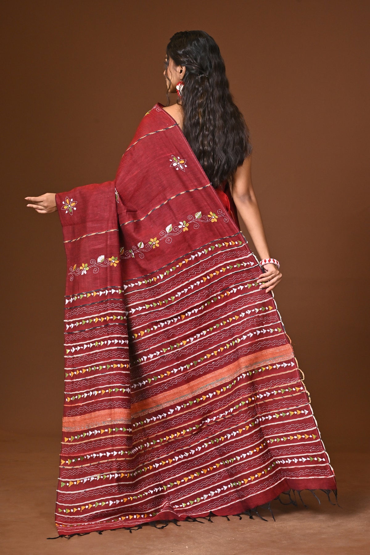Cotton Khesh Kantha Saree