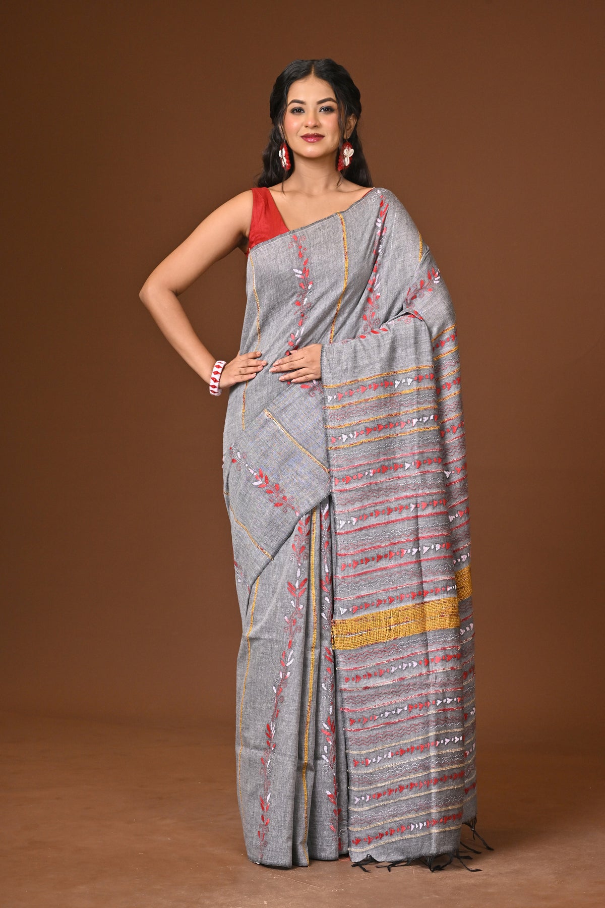Cotton Khesh Kantha Saree