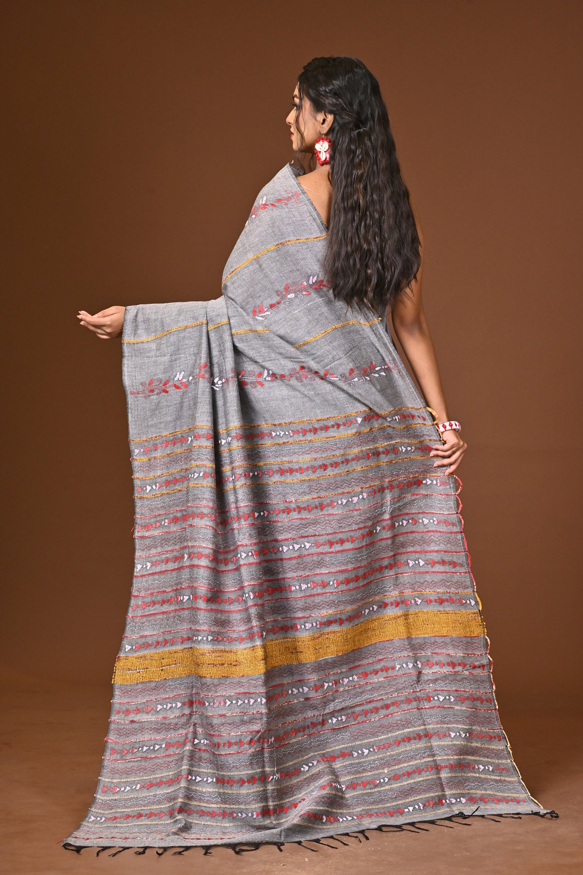 Cotton Khesh Kantha Saree