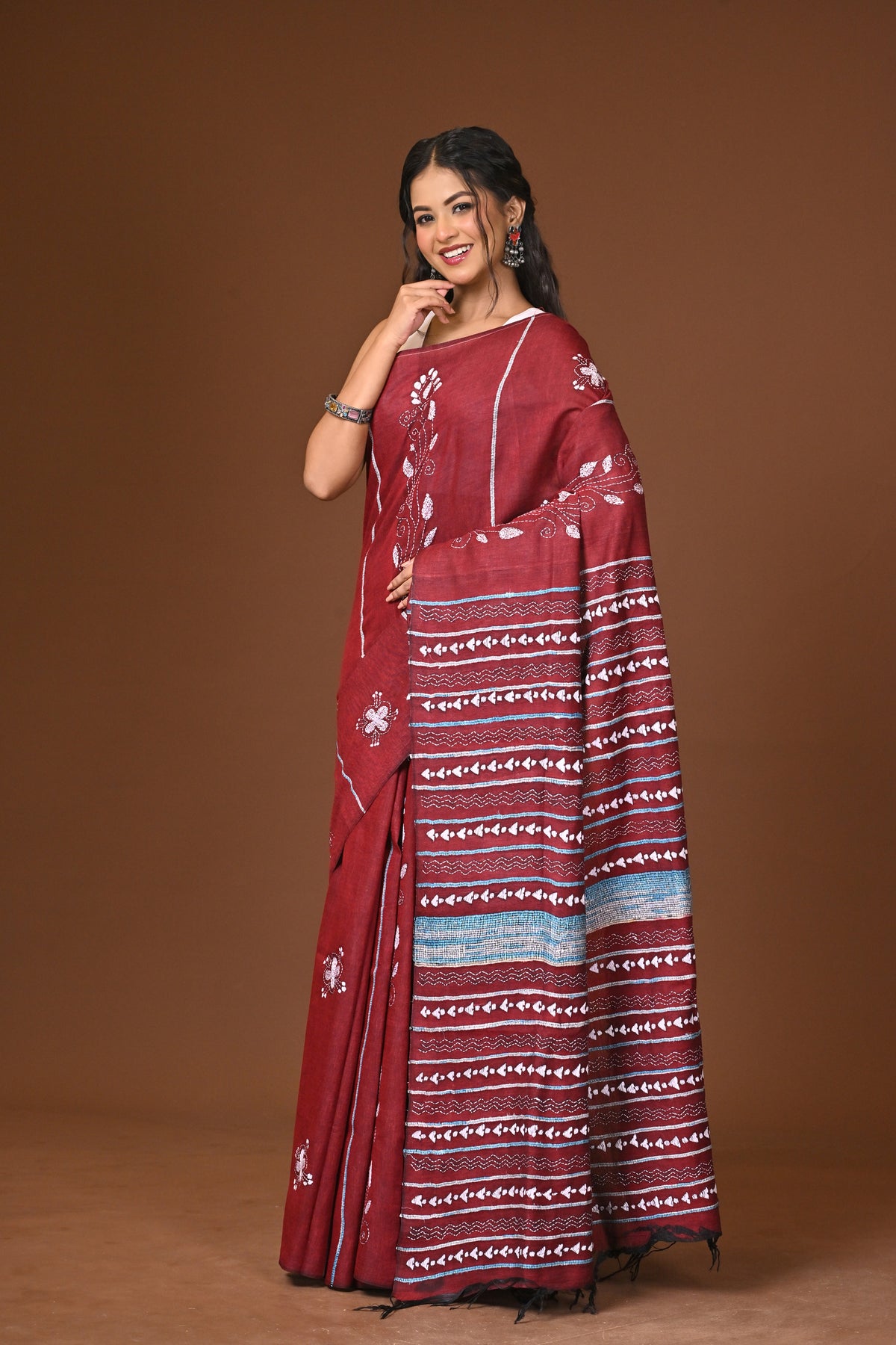 Cotton Khesh Kantha Saree