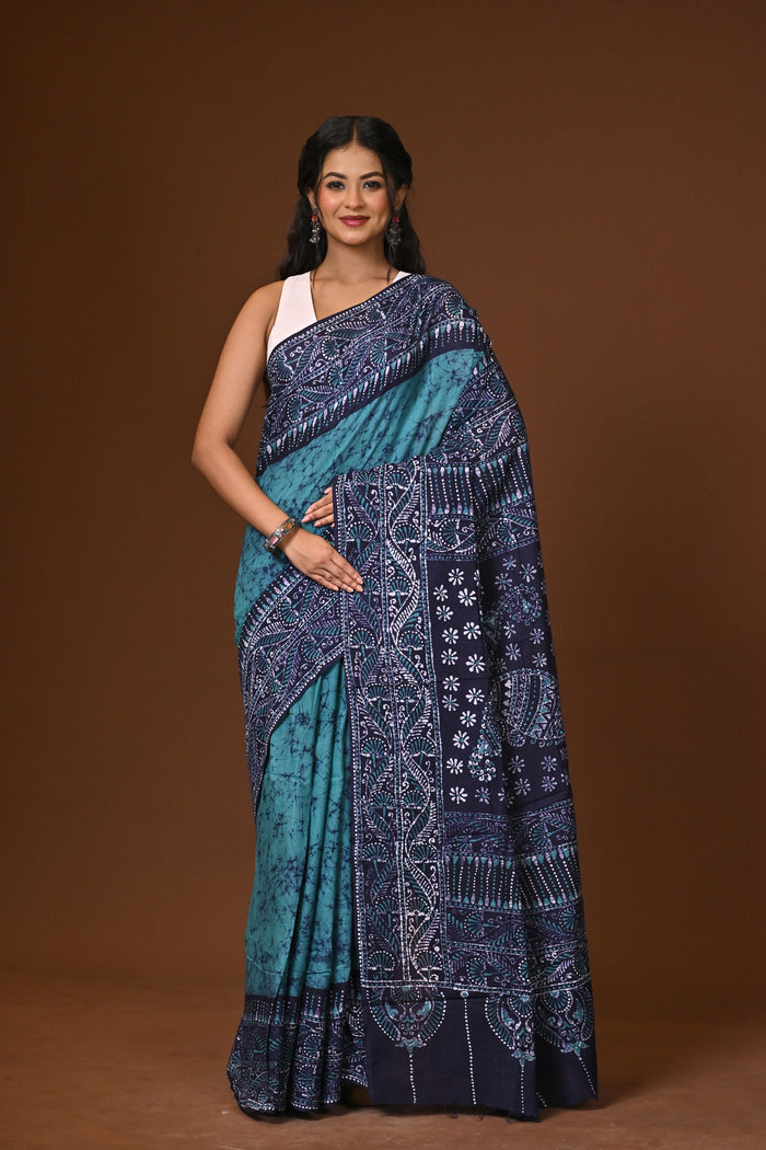 Hand Batik Cotton Saree
