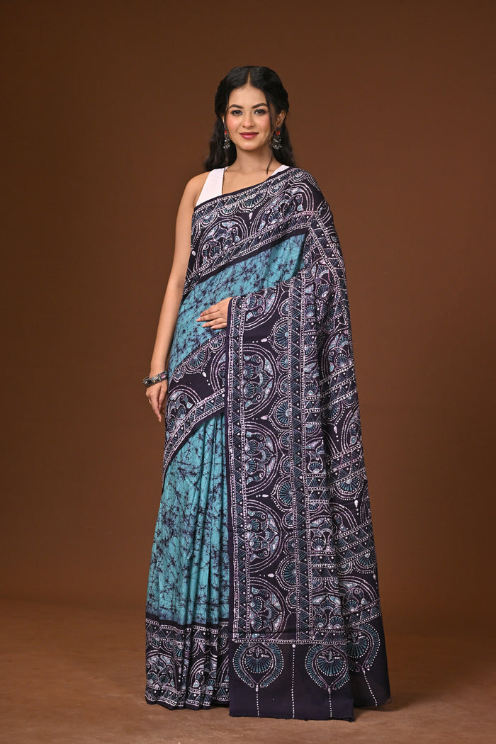 Hand Batik Cotton Saree