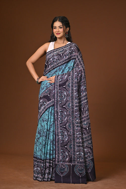 Hand Batik Cotton Saree