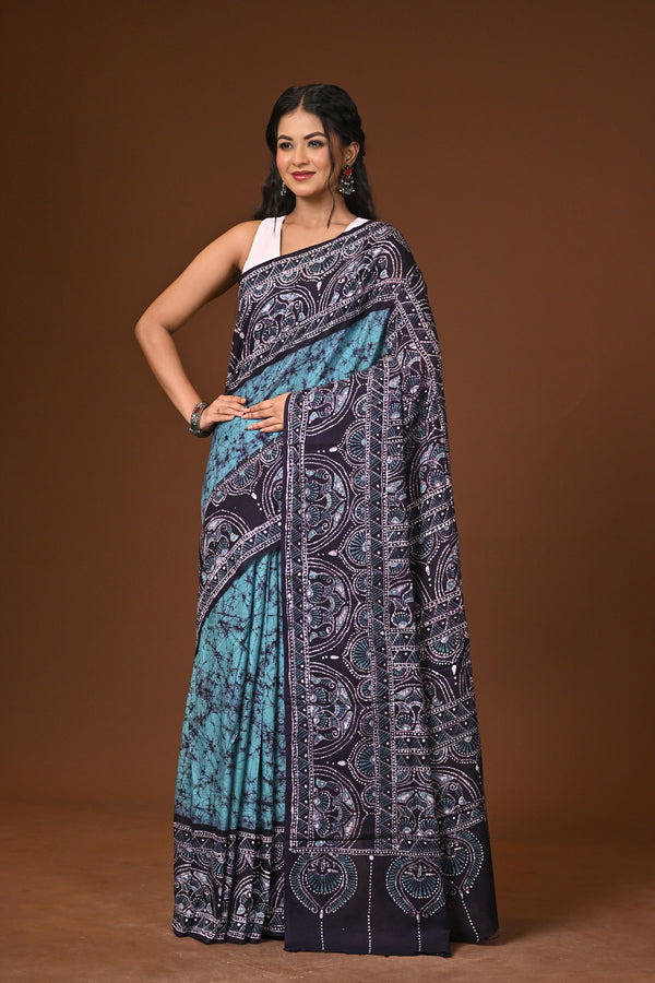 Hand Batik Cotton Saree