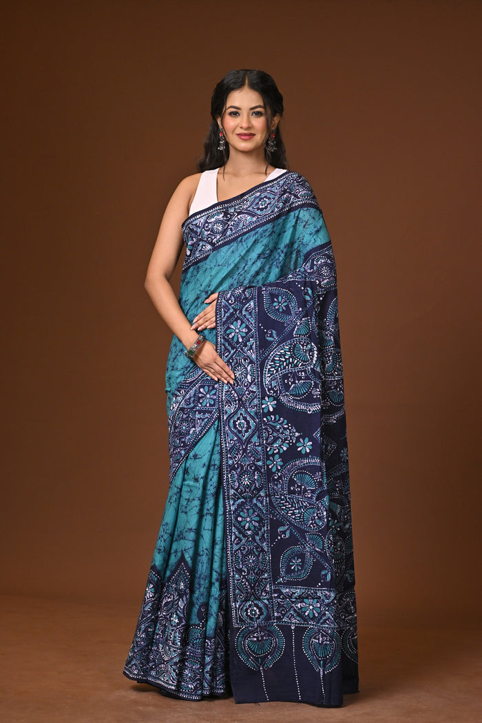 Hand Batik Cotton Saree