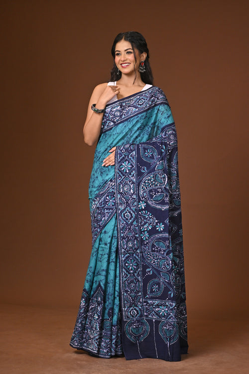 Hand Batik Cotton Saree