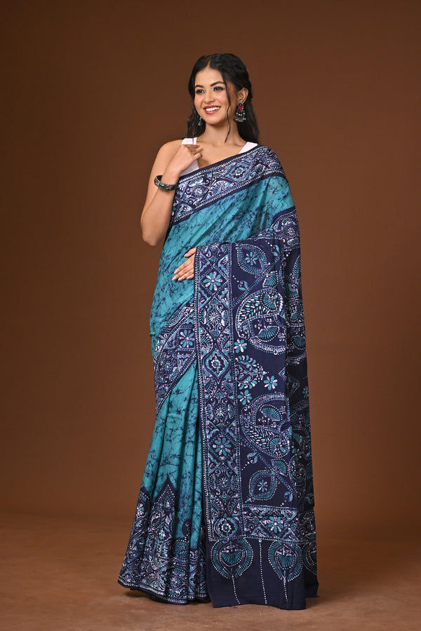 Hand Batik Cotton Saree