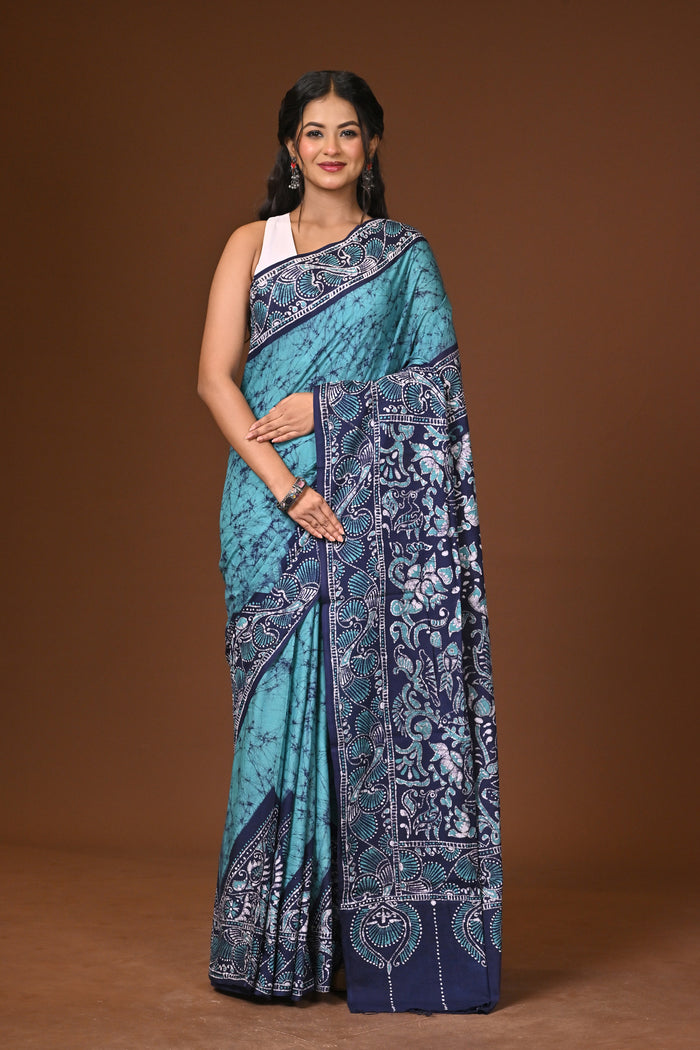 Hand Batik Cotton Saree