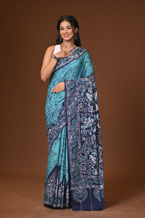 Hand Batik Cotton Saree