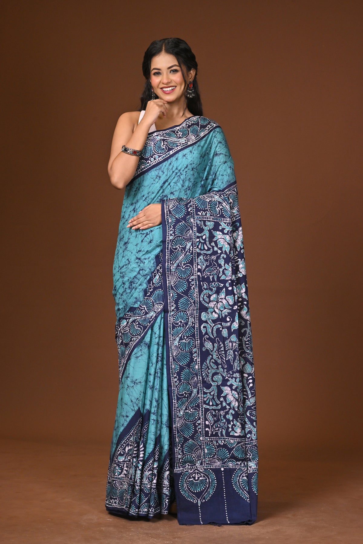 Cotton Hand Batik Saree