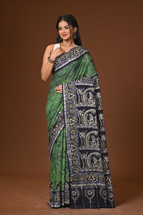 Hand Batik Cotton Saree