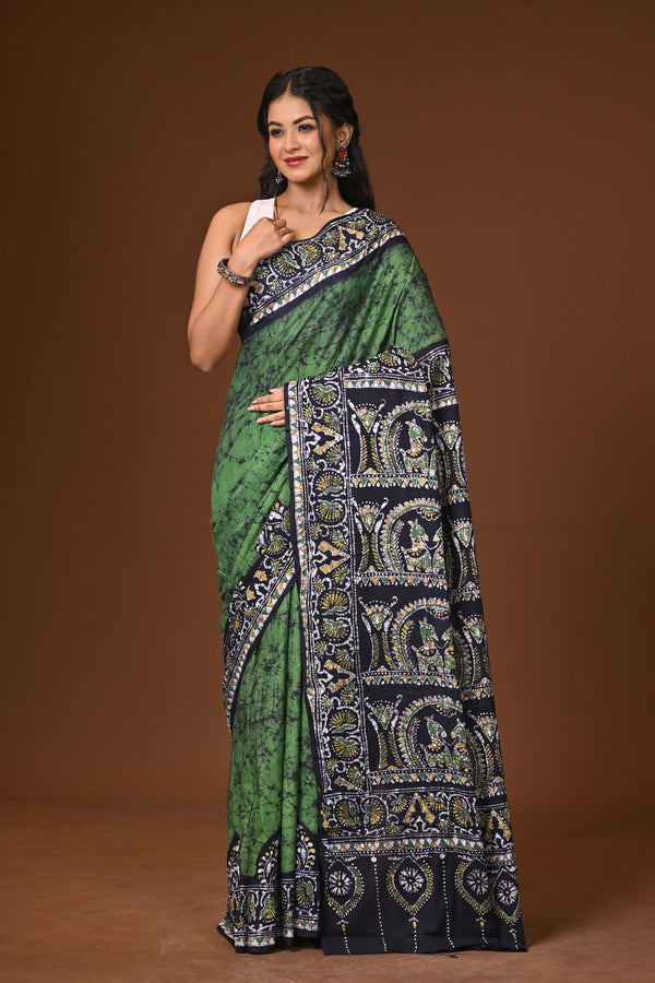 Hand Batik Cotton Saree