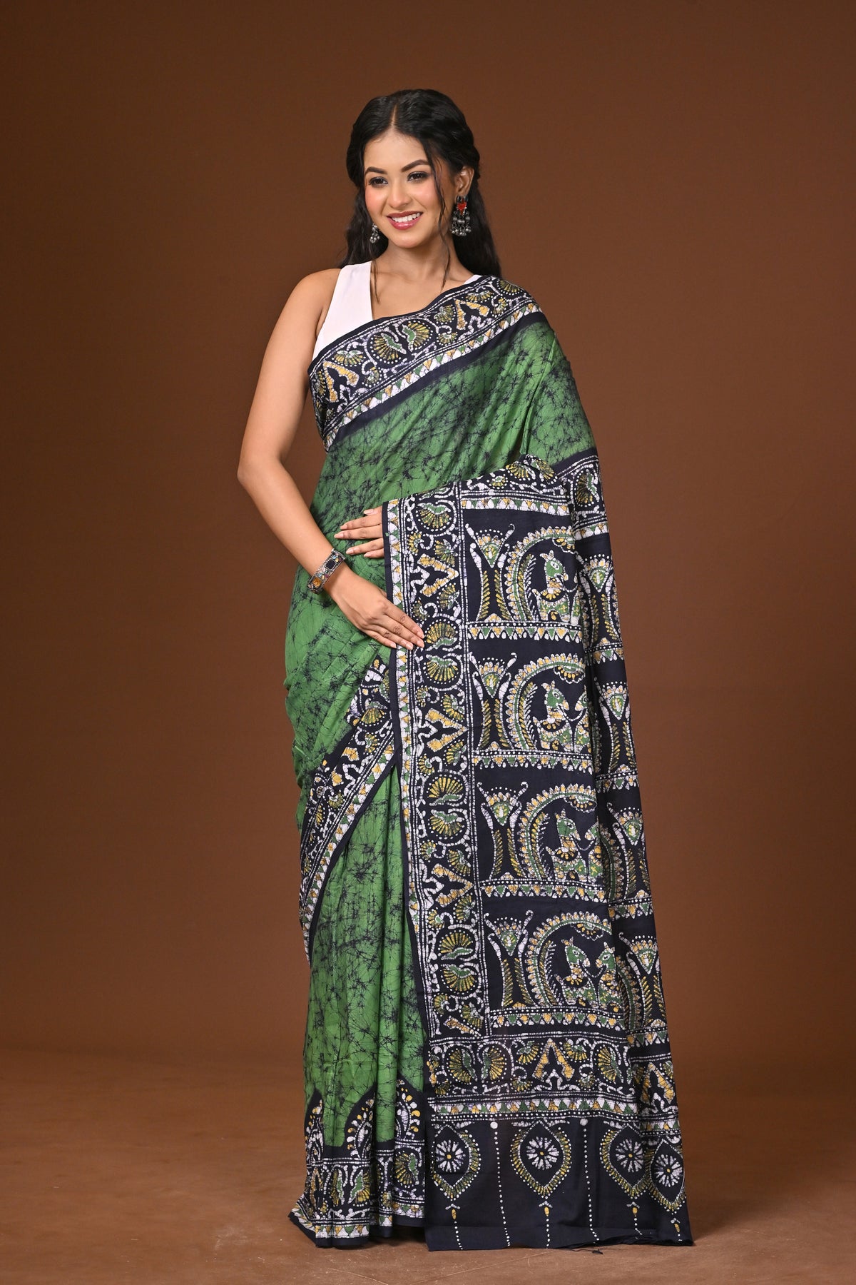 Cotton Hand Batik Saree