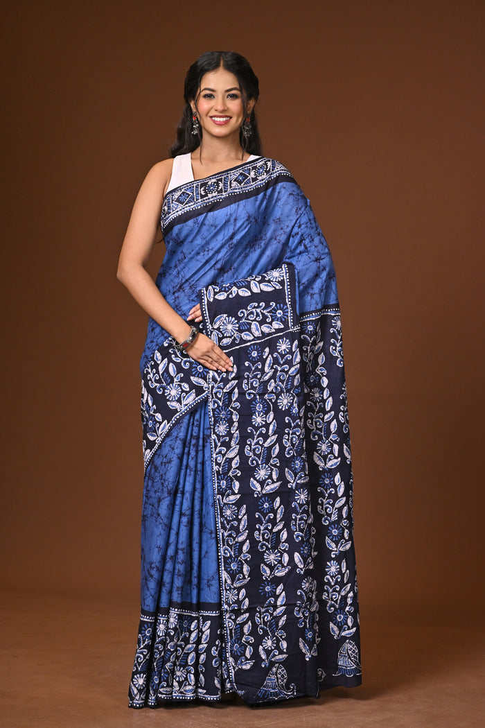 Hand Batik Cotton Saree