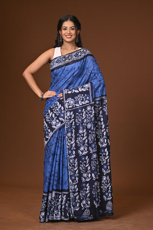 Hand Batik Cotton Saree
