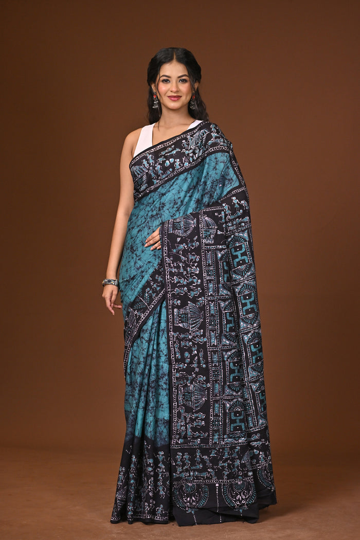 Hand Batik Cotton Saree