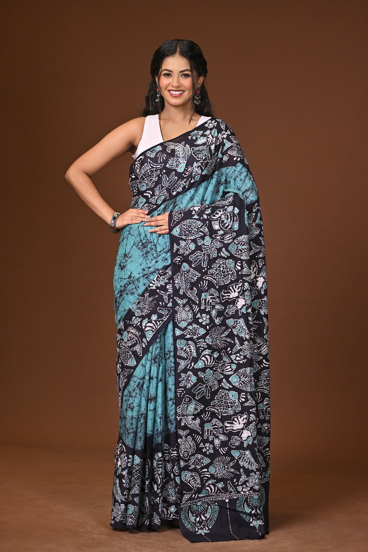 Cotton Hand Batik Saree