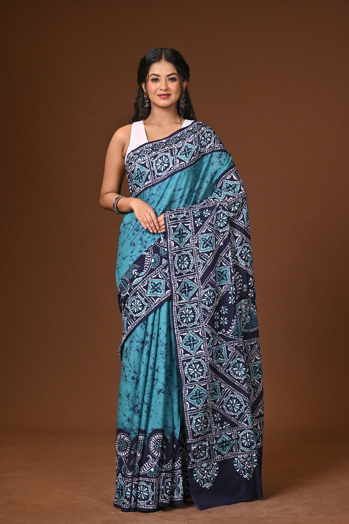 Hand Batik Cotton Saree