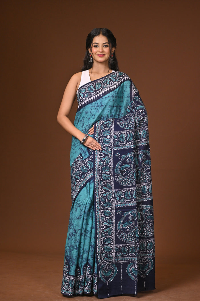 Hand Batik Cotton Saree
