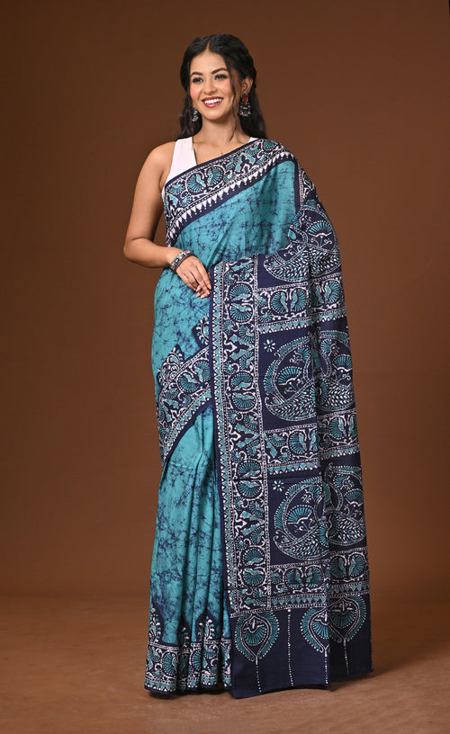Cotton Hand Batik Saree