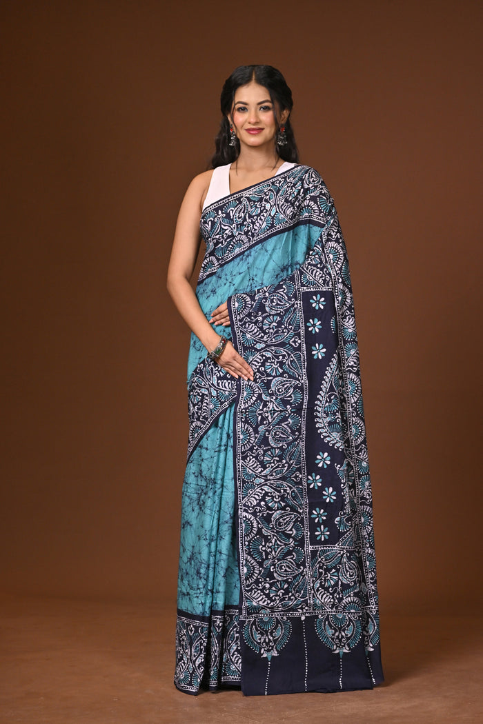 Hand Batik Cotton Saree