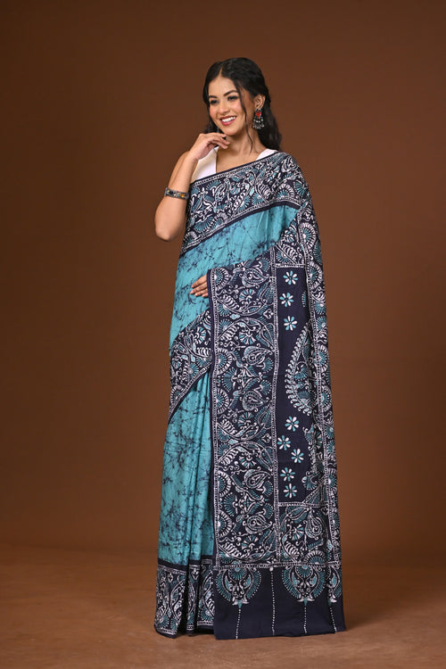 Hand Batik Cotton Saree
