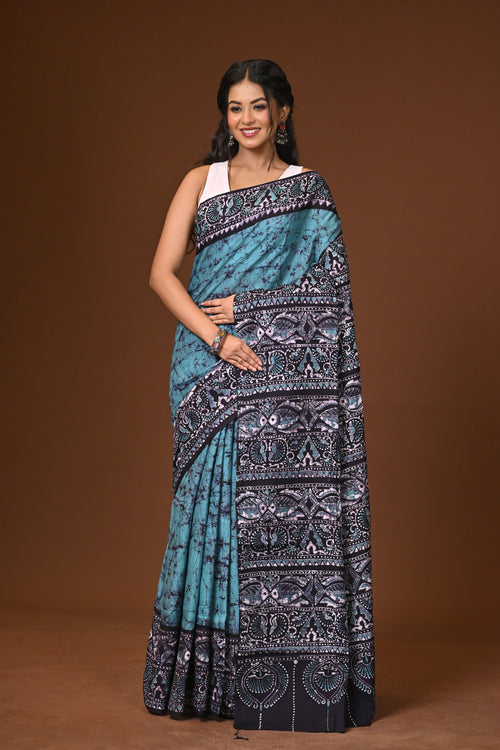 Hand Batik Cotton Saree