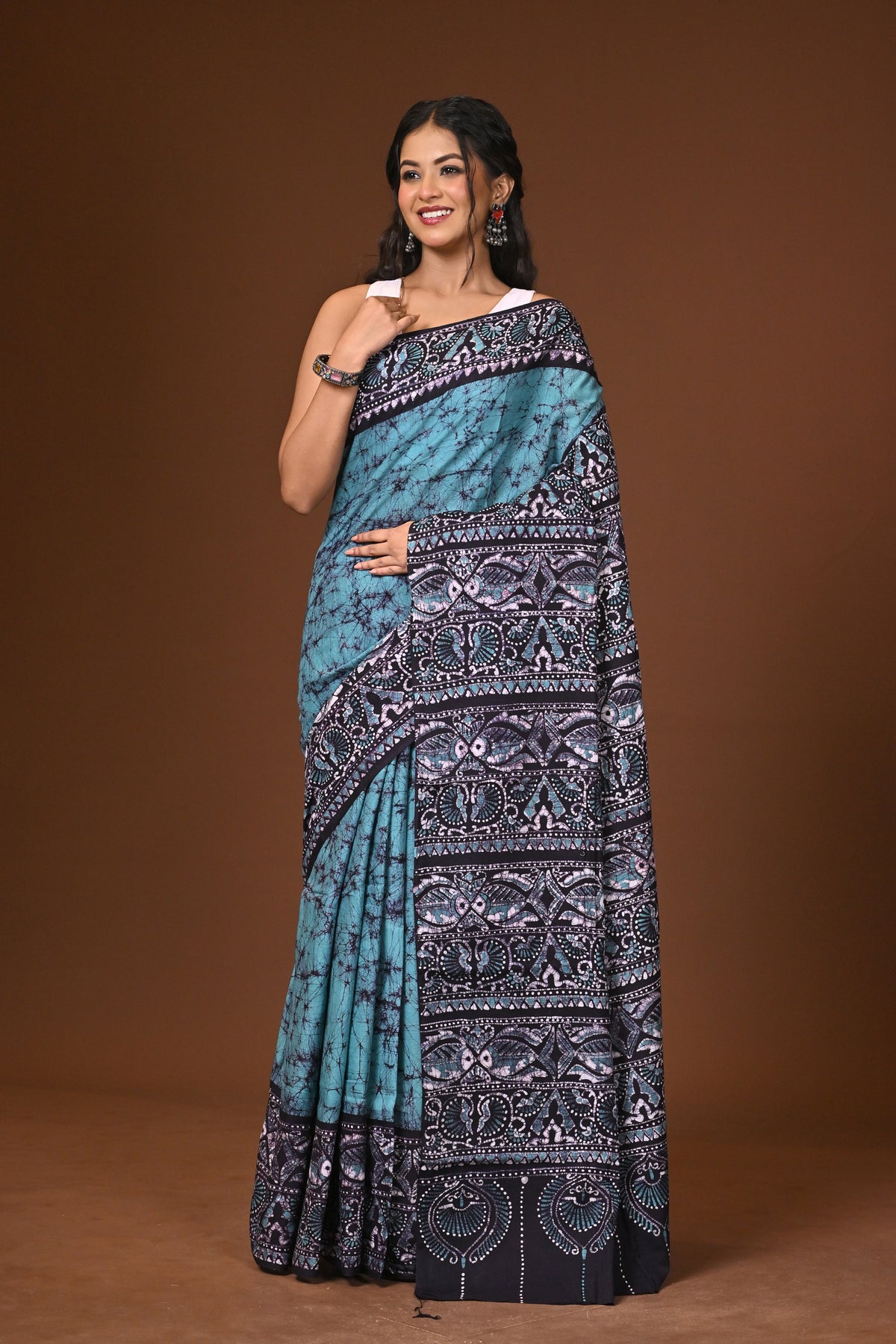 Cotton Hand Batik Saree
