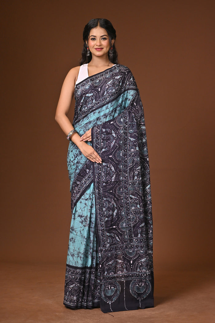 Hand Batik Cotton Saree