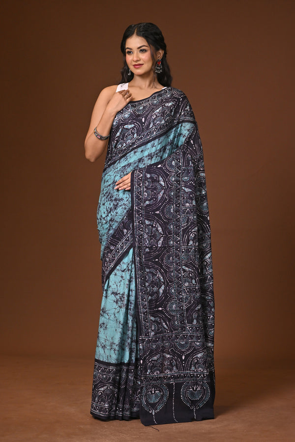 Hand Batik Cotton Saree