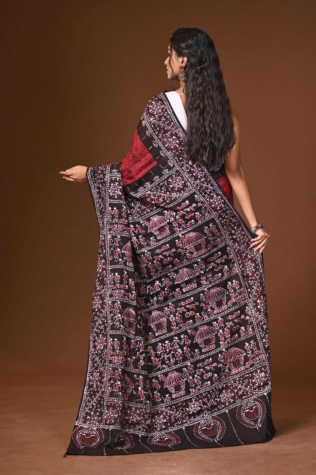 Cotton Hand Batik Saree