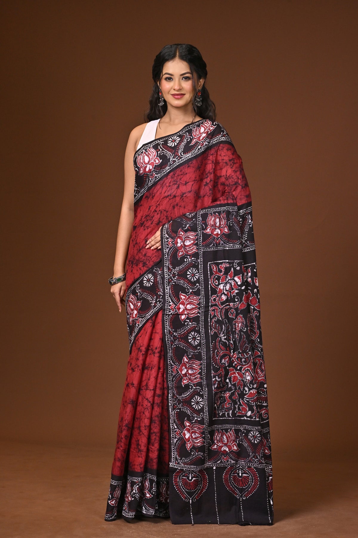 Cotton Hand Batik Saree