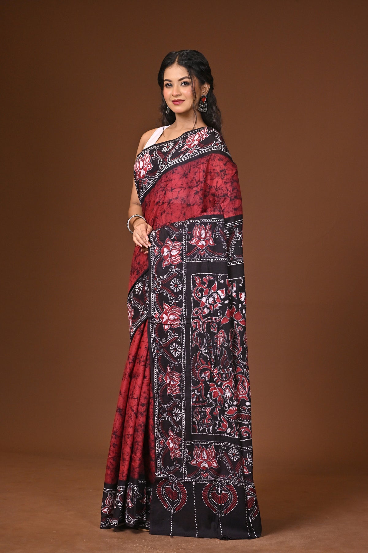 Cotton Hand Batik Saree