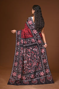 Cotton Hand Batik Saree