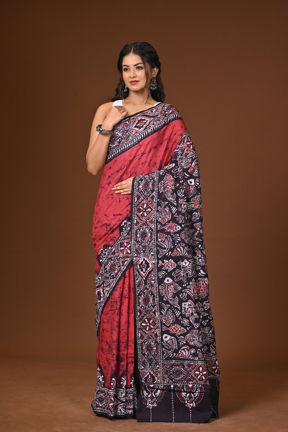 Cotton Hand Batik Saree