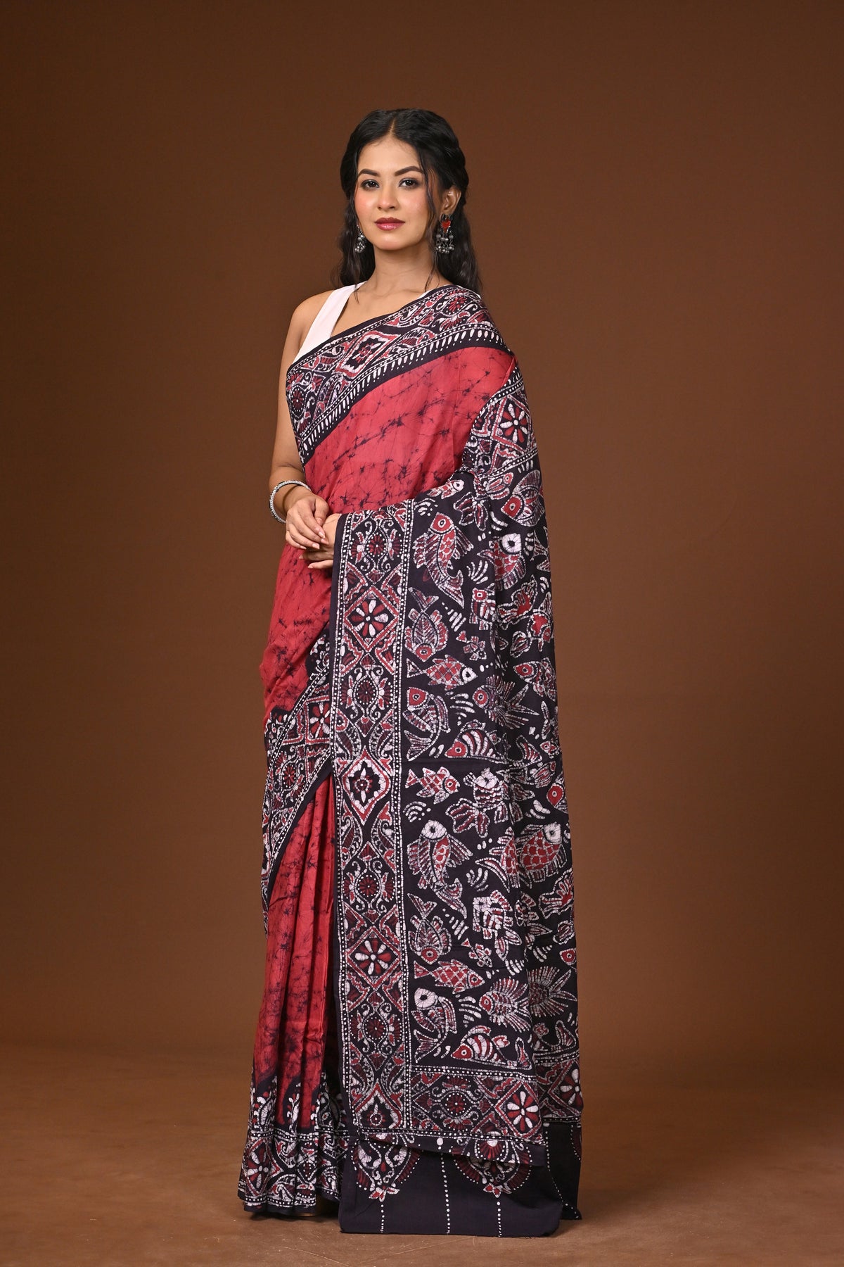 Cotton Hand Batik Saree