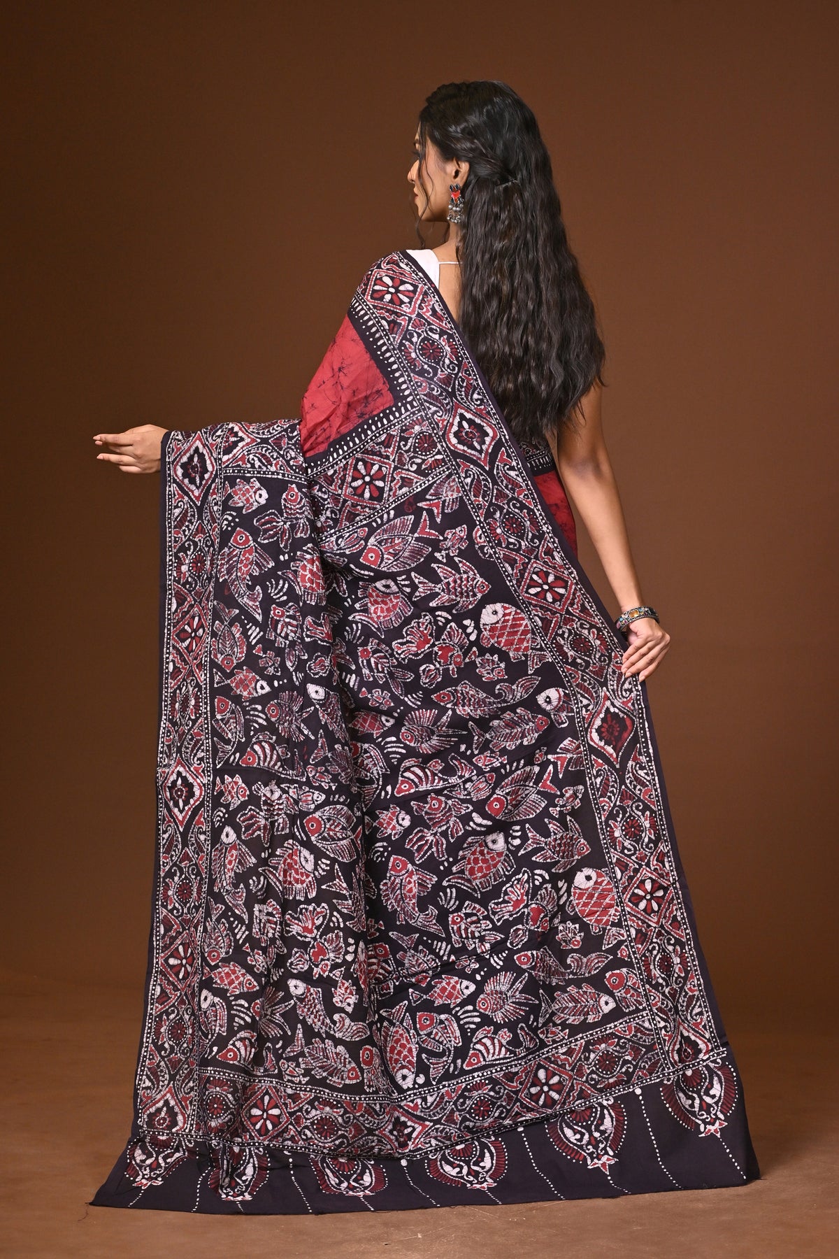 Cotton Hand Batik Saree