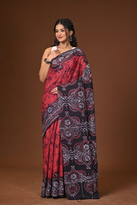 Cotton Hand Batik Saree